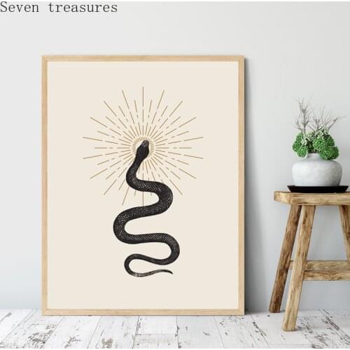 Snake Art Print Aesthetic Decoration Modern Bohemian Wall Pictures Boho Style Canvas Painting Poster Bedroom Living RoomDecor
