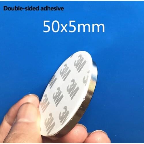 1/3/8 pcs Big Round Powerful Magnets Bulk Sheet Neodymium Magnet 50*5mm Permanent NdFeB Magnet with 3M adhesive 50x5mm