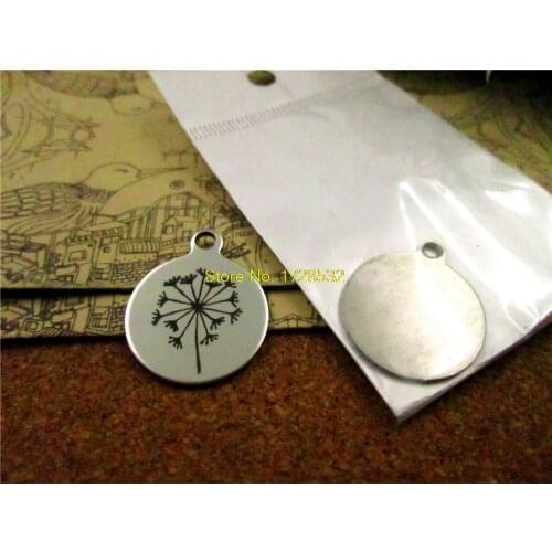 10pcs-stainless steel Charms "Dandelion " DIY Charms Pendants for necklace/bracelet/keychain DIY jewelry