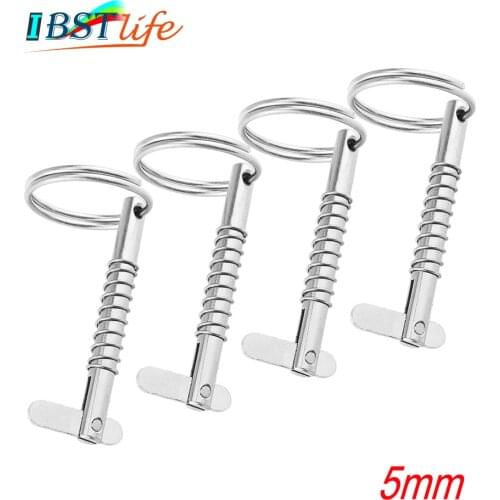 4PCS 5mm BSET MATEL Marine Grade 316 Stainless Steel Quick Release Pin for Boat Bimini Top Deck Hinge Marine hardware Boat