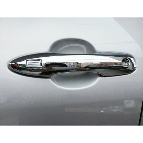 Car Styling 4PCS ABS Chromed Exterior Door Handle Cover / Door Handle Bowls Trim For Toyota Prius Prime PHV 2017 2018 2019 2020