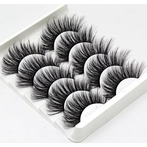 5 Pairs false eye lashes Natural 100% handmade thick False Eyelashes Extension sexy Soft eye lashes Mink False Eyelashes 3D48