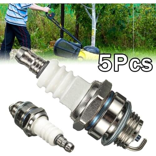 5PCS Mower Flower Plug RJ19LM BR2LM Lawn Mower Spark Plugs for Briggs & Stratton Engines Motors Power