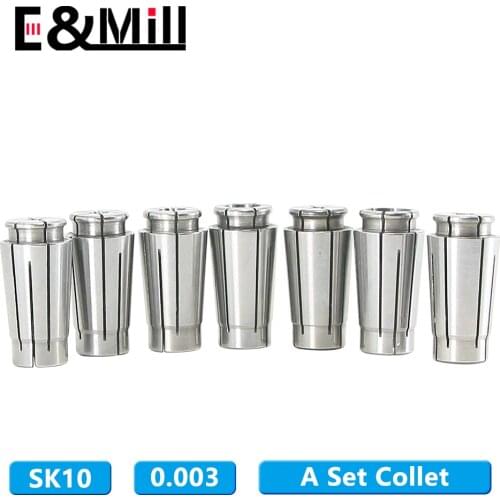 A set Sk10 Collet 5pcs/9pcs High Precision 0.003 Sk Collet Chuck CNC Lathe Milling Cutter Engraving Machine Chuck 3~10mm 3.175mm