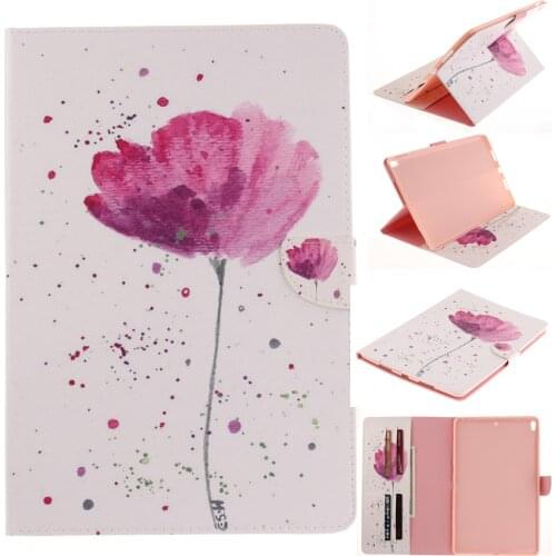 For iPad Air 2019 Case 10 5 inch Flower Heart PU Leather Wallet Tablet Funda For iPad 10.5 Pro 10.5 Case For iPad Air 3 Coque