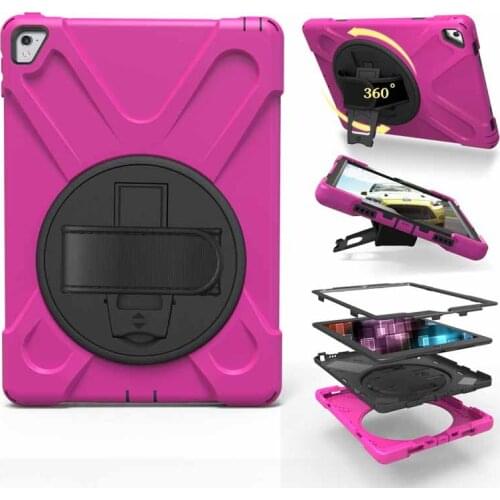 Case For iPad Pro 9.7 A1673 A1674 A1675 Heavy Duty Rugged Protection Cover with Neck Strap