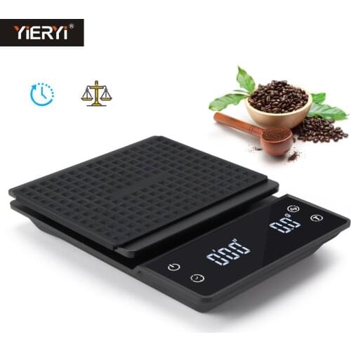 Yieryi 3kg/0.1g Coffee Scale With Timer Portable Electronic Digital Kitchen Scale Baking High Precision LCD Electronic Scales