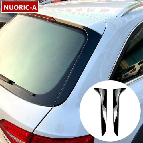 Car Rear Window Flank Tail Spoiler Decoration Cover Trim For Audi A4 B8 Allroad Avant 2009-2016 Exterior Styling Accessories