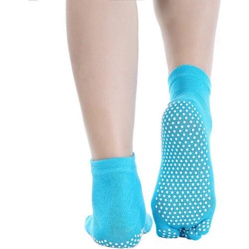 DHL 200pair Fingers Non-Slip Rubber Point Socks Dance Yoga Socks Women Cotton Ballet Socks