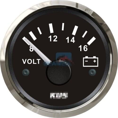 ECMS Marine Voltmeter Boat Battery Gauge Electrical Car Truck Range 8-16V