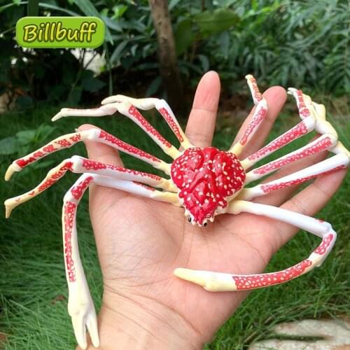 New Simulation PVC Marine Animal Figures Lifelike Spidercrab Crab Action Model Collection Doll Educational toy for children Gift