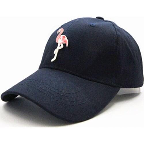 Red-billed Crane Embroidery Cotton Baseball Cap Hip-hop Cap Adjustable Snapback Hats for Men and Women 314