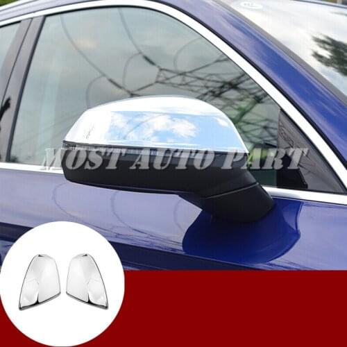 ABS Chrome Rearview Mirror Frame Trim Cover 2pcs For Audi Q7 4M 2016-2019 Car accesories interior Car decoration