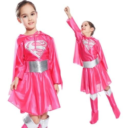 Halloween costume childrens performance clothing cosplay superwoman anime hero role play