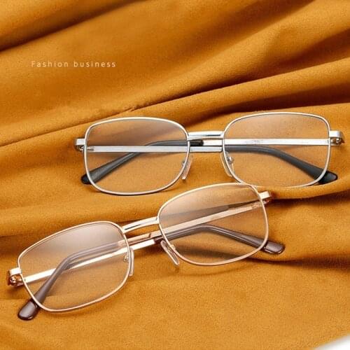 New Fashion Square Glasses for Women Men Vintage Classic Metal Flat Mirror Optical Spectacles Frame Unisex Vision Care Eyeglass