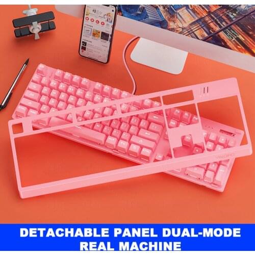 Removable Panel Mechanical Keyboard 104 Keys Backlight Gaming Keyboards For Tablet Desktop Green Axis Cable USB Interface