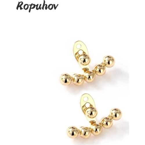 ROPUHOV 2021 Jewery Trendy Korean Fine Pearl Earrings New Prince Wen The Same High-grade Sensory Earrings Womens Arrings Summer