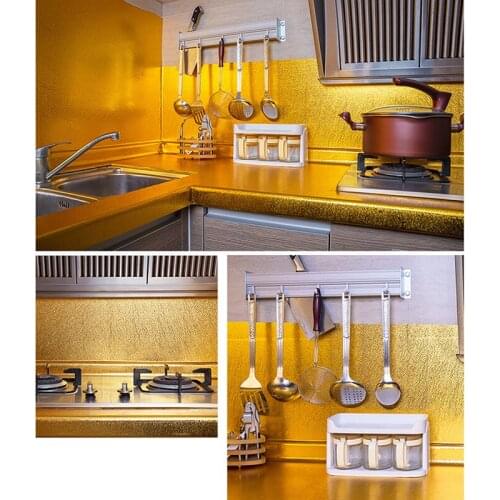 Wall Stickers Oil Proof PET/Aluminum Foil Waterproof Self Adhesive Multi Purpose Anti-fouling Kitchen Accessories