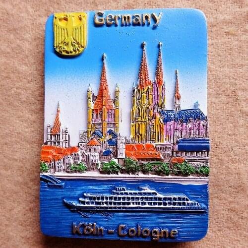 Germany Berlin Cologne Cathedral Tour Memorial hand resin embossed refrigerator stickers