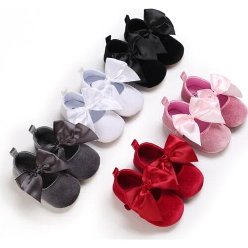 NEW Baby Girl Shoes Butterfly-knot Soft Shoes Prewalker Walking Toddler Kids Shoes First Walker