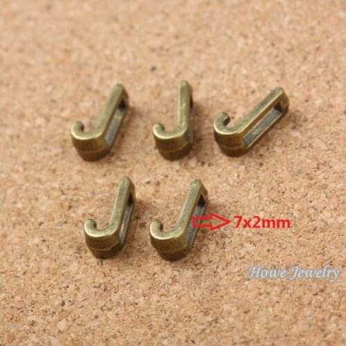 Wholesale 225 pcs Vintage Charms Letter J Antique bronze Fit Leather leather slide rope bracelet jewelry production 10072