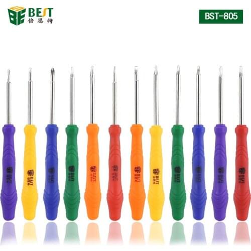 Screwdrivers 12pcs T2 T3 T4 T5 T6 Torx Phillps 2.0 Slotted Pentalobe 0.8 Screwdriver Set Opening Tool for Cell Phone Screwdriver