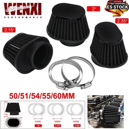 Pod Air Filter Intake Cleaner 50mm 51mm 54mm 55mm 60mm Oval Round Tapered Cone Clamp-On For Car Motorcycle WX-AIT320/322/324