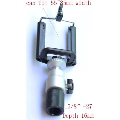 Microphone Stand 5/8"-27 Female with Universal BRACKET for smartphone phone clamp
