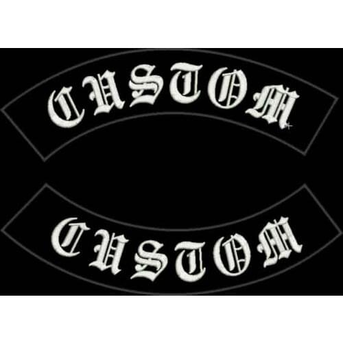 CUSTOM rocker Patch Embroidered Applique Sewing Label punk biker Patches Clothes Stickers 2PCS/LOT