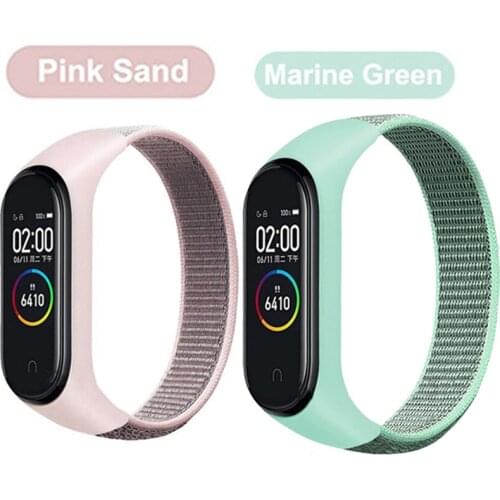 Nylon loop for xiaomi mi band 4 3 strap Sport Bracelet smartwatch Belt pulsera correa xiaomi strap Wristband for Miband 6 5 band