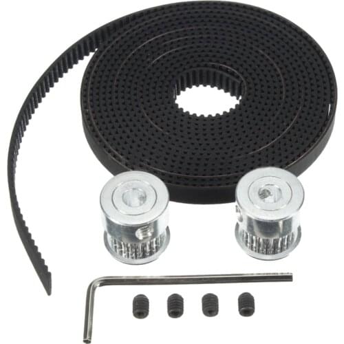 Eter GT2 Timing Belt & 2PCS Timing Pulley 16T Bore5mm 3D Printer For RepRap Prusa