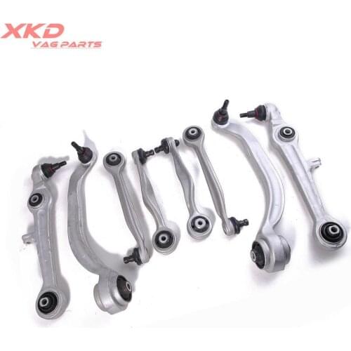 8Pcs Front Suspension Control Arm For V-W Passat AU-DI A4 A6 4D0407151P 8E0407510A 8E0 407 509 A 8D0407506H 8E0 407 693 AA