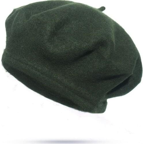 Wool Beret Hats Women Winter French Hat Girls Solid Color Autumn Winter Beret Hat For Women Flat Cap Hat Felt Berets Walking Cap