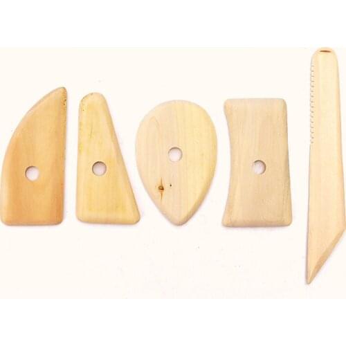Ceramic Scraper Tool Art Trimming wood Scrapers Modeling Supplies wooden Sculpting Tool for Pottery Clay Craft Diy