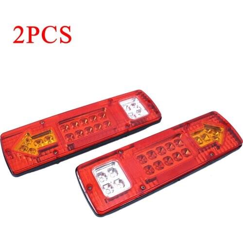 2 Pcs 12V Truck LED Tail Lights Reversing Stop Lights Turn Signal Lamp For Trailer Lorries Car Light Assembly