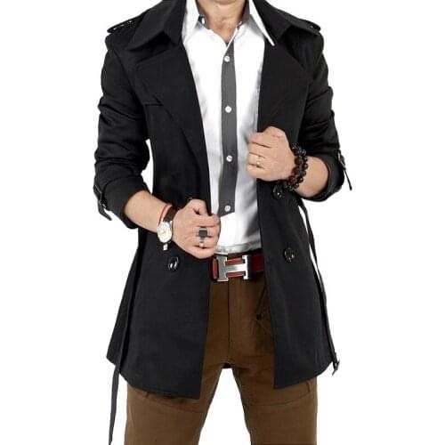 Мужские классические тренчи TUFUFU China At AliExpress