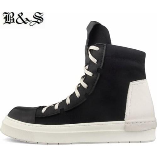 High Top generic Hip Hop Street Trend genuine Leather flat sneakers Boots new designer brand summer casual trainer boots