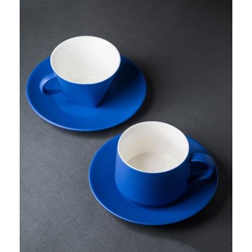 Japanese ceramic coffee mugs high-end exquisite handmade cup and saucer set home breakfast milk oatmeal cup with tray CE / EU