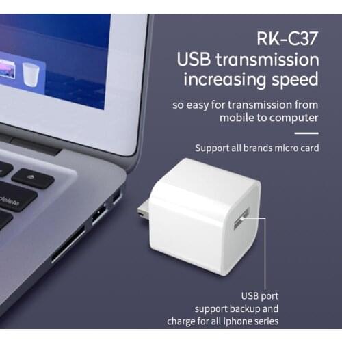 2020 Smart Adapter Usb 2.0 Type C Phone Mini Memory Card Reader Adapter White Cardreader For IPhone/for IPad