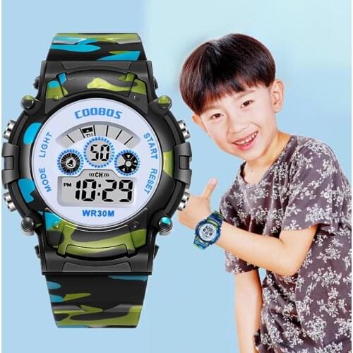 2021 fashion Date Waterproof Watch For Boy Girl Digital Watch LED Sports WristWatch Kids Alarm Military Watch Relogio Gift