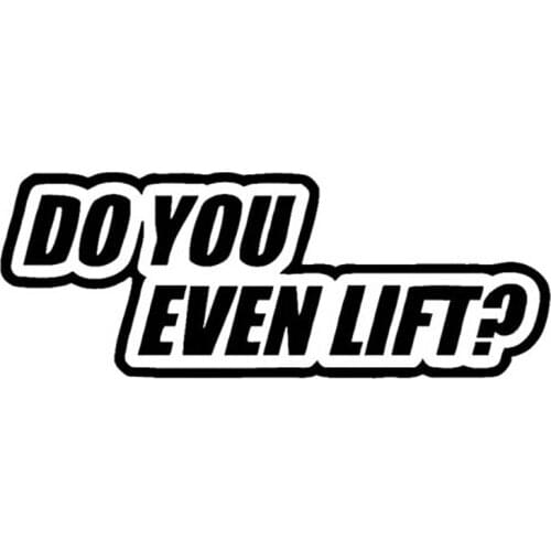 29*10CM DO YOU EVEN LIFT Funny Car Sticker Decal Letter Car Styling Motorcycle Accessories Black/Silver C1-0130
