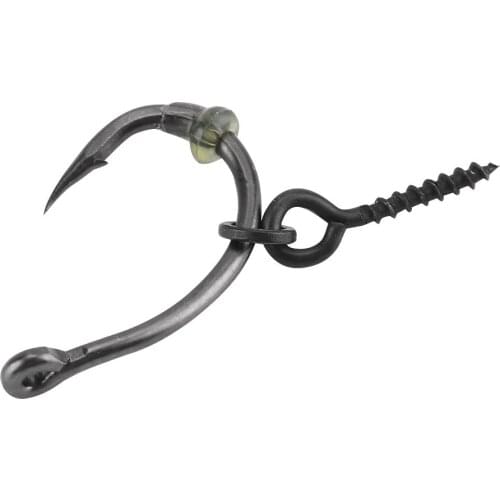 30Pcs/set Carp Fishing Ronnie Rig Hook Bait Stoppers Bait Screws Terminal Tackle Fishing Tools Sports Entertainment