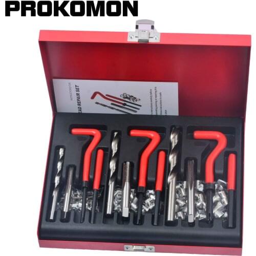 88Pcs Car Engine Block Restoring Damaged Thread Repair Tool Kit Set M6 M8 M10