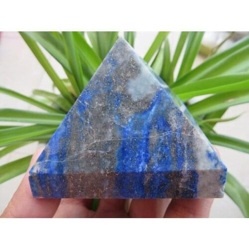 AA++ Large Rare Nature Blue Lapis Lazuli Crystal Pyramid Point Healing 316g