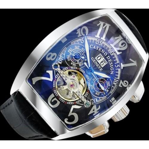 Top Brand Automatic Movement Mechanical Mens Watch Luminous Rotating Bezel Sapphire Silicone Strap Franck-Watch Men Miller