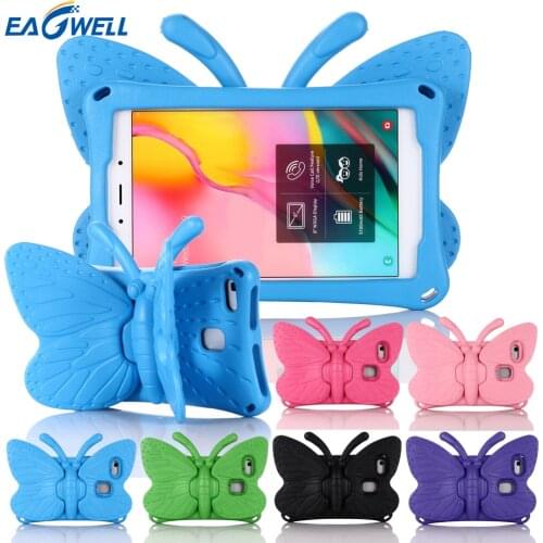 EVA Children Tablet Case for Samsung Galaxy Tab A 8.0 2017 2019 Butterfly Kickstand Shell Cover for Samsung Tab E Lite A6 7.0