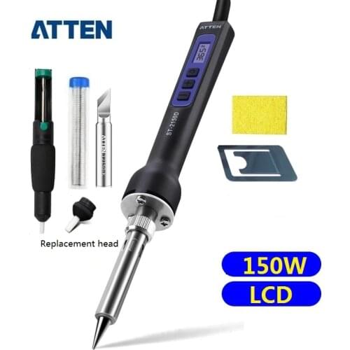 ATTEN 80W / 150W Electric Soldering Iron Station ST-2150D with Digital LCD Display Temperature Adjustable Soldering Iron Tips