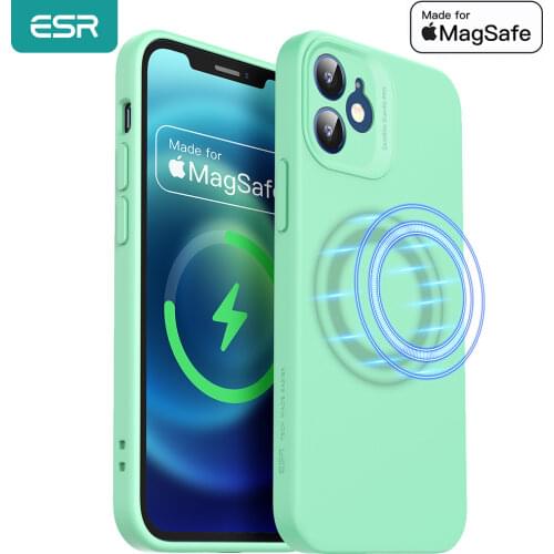 ESR MFI MagSafe Case for iPhone 12 HolaLock Magnetic Case Camera Lens Protection Silicone Back Cover for iPhone 12 Pro Max Gifts