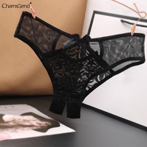 Hot Sexy Female Lingerie Women G String Thongs Briefs Low Waist Open Crotch Panty Ladies Lace Thong Erotic Pantys Lingerie