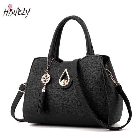 HISUELY Fashion Designer Women Handbag Female PU Leather Bags Ladies Portable Shoulder Bag Office Ladies Hobos Bag Totes New